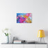 Abstract Fluid Shapes in Vivid Colors — Stretched Canvas Wall Art — Living Room Wall Lifestyle View