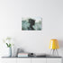 Abstract Waves Forming Human Silhouette — Stretched Canvas Wall Art — Living Room Wall Lifestyle View