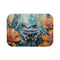 Cute African Dwarf Frog Watercolor (Edition IV) — 61×43 Memory Foam Bath Mat — Top-Down Velvet Microfibre Artwork View