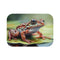 Cute African Dwarf Frog Watercolor — 61×43 Memory Foam Bath Mat — Top-Down Velvet Microfibre Artwork View