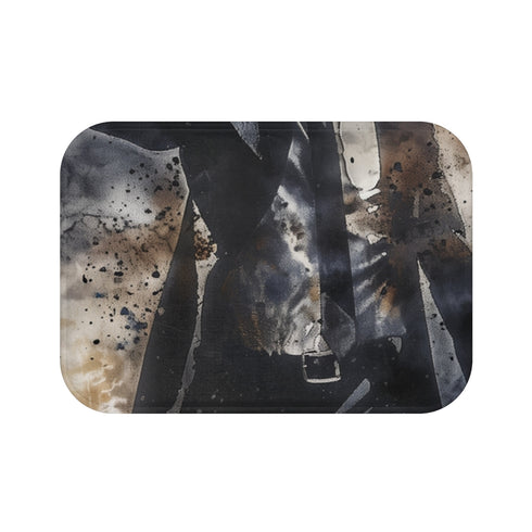 Agent Smith the Matrix — 61×43 Memory Foam Bath Mat — Top-Down Velvet Microfibre Artwork View