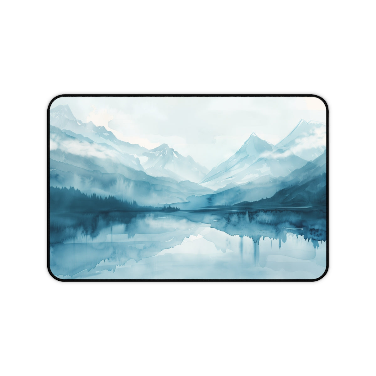 Alaska Lakes//Mountains Watercolor Desk Mat