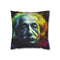 Albert Einstein Watercolor Neon Colors — Double-Sided Cushion Cover — Front Double-Sided Cushion View