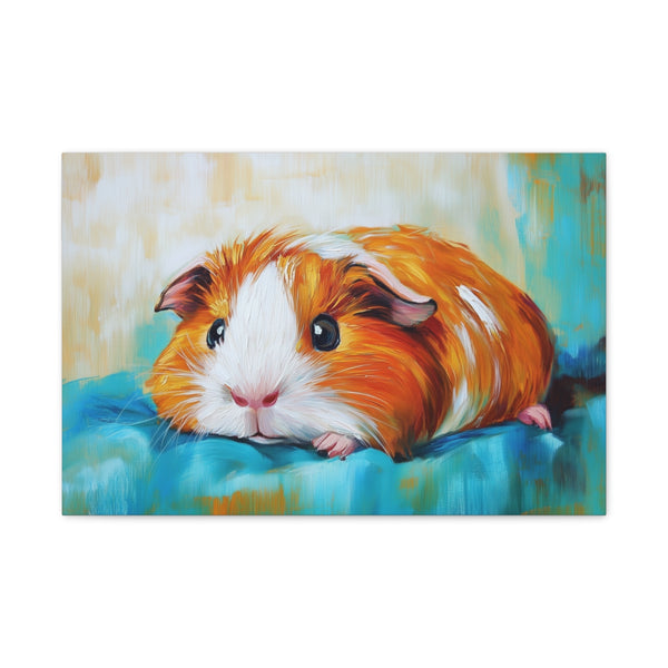 American Guinea Pig Guinea Pig Cute Painting (Edition XIX) — 24×16 Canvas Wall Art — Front Gallery-Wrapped Canvas View