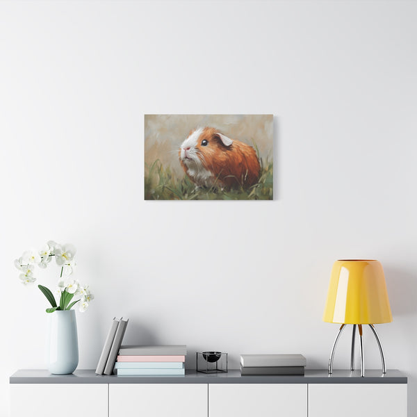 American Guinea Pig Guinea Pig Cute Painting (Edition XV) — Stretched Canvas Wall Art — Living Room Wall Lifestyle View