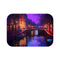 Amsterdam Canals & Historic Bridges Sunset — 61×43 Memory Foam Bath Mat — Top-Down Velvet Microfibre Artwork View