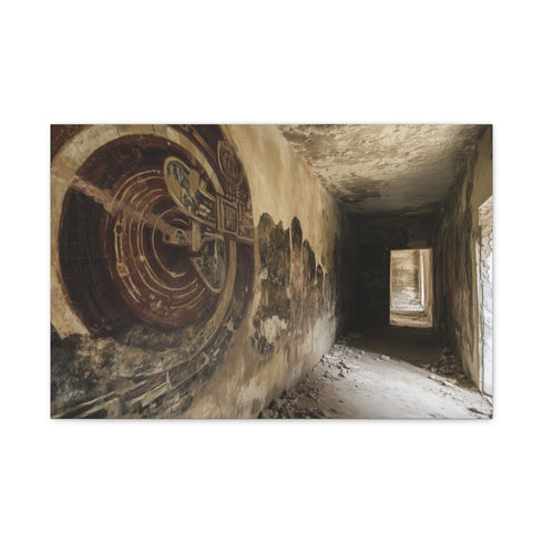 Ancient Astronaut Mural Uncovered in Ruins — Canvas Wall Art — Front Gallery-Wrapped Canvas View