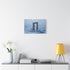 Ancient Door in Middle of Ice — Stretched Canvas Wall Art — Living Room Wall Lifestyle View