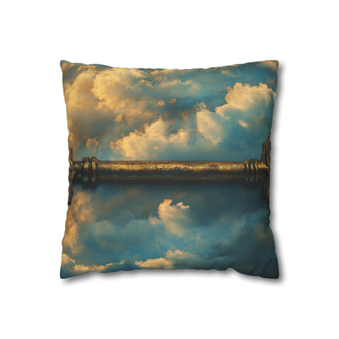 Ancient Key Unlocking the Sky — Double-Sided Cushion Cover — Front Double-Sided Cushion View