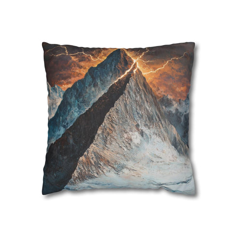 Ancient Mountain Split by Lightning — Double-Sided Cushion Cover — Front Double-Sided Cushion View