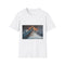 Ancient Mountain Split by Lightning — Graphic Cotton T-Shirt — Front Graphic Print View