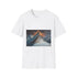Ancient Mountain Split by Lightning — Graphic Cotton T-Shirt — Front Graphic Print View