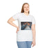 Ancient Mountain Split by Lightning — Graphic Cotton T-Shirt — Model Streetwear Fit View
