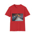 Ancient Mountain Split by Lightning — Graphic Cotton T-Shirt — 100% Ring-Spun Cotton Fabric & Print Detail