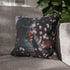 Samurai Warrior Under Falling Cherry Blossoms — 40×40 Cushion Cover — Sofa & Living Room Lifestyle View