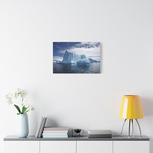 Antarctica Ice — Stretched Canvas Wall Art — Living Room Wall Lifestyle View