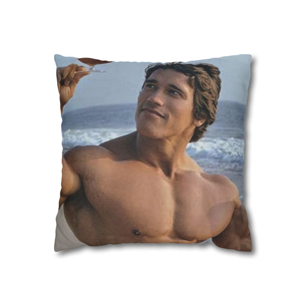 Arnold Schwarzenegger Bodybuilding — 40×40 Cushion Cover — Front 40×40 cm Square Cushion View