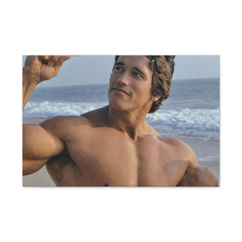 Arnold Schwarzenegger Bodybuilding — 24×16 Canvas Wall Art — Front Gallery-Wrapped Canvas View