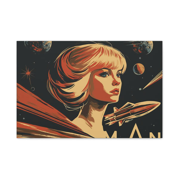 Art Deco Travel Poster for Venus (Edition III) — 24×16 Canvas Wall Art — Front Gallery-Wrapped Canvas View