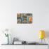 Art Gallery Wall Full of Paintings — Stretched Canvas Wall Art — Living Room Wall Lifestyle View
