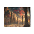 Astral Chessboard Hovering in Temple — Plush Fleece Throw Blanket — Full Spread Plush Fleece Artwork View