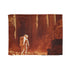 Astronaut Exploring Ancient Ruins on Mars — 50×60 Plush Throw Blanket — Full Flat Artwork View