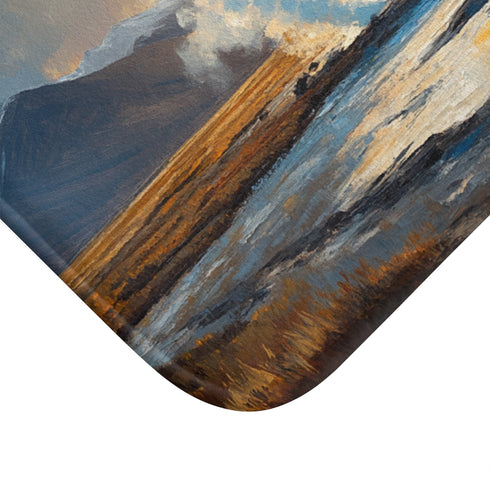 Atacama Desert in Chile Geyser Blasts Superheated W — 61×43 Memory Foam Bath Mat — Cushioned Memory Foam & Microfibre Close-U
