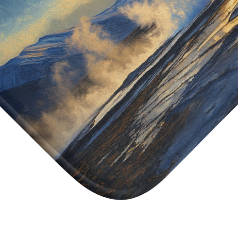 Atacama Desert in Chile Geyser Blasts Superheated W — 61×43 Memory Foam Bath Mat — Cushioned Memory Foam & Microfibre Close-U