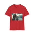 Attila the Hun on Horseback in Fur Cloak — Graphic Cotton T-Shirt — 100% Ring-Spun Cotton Fabric & Print Detail
