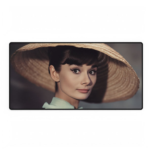 Audrey Hepburn — XXL Gaming Desk Mat — Full Top-Down Artwork View