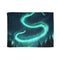 Aurora in Shape of Serpent above Forest Plush Fleece Throw Blanket