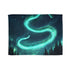 Aurora in Shape of Serpent above Forest Plush Fleece Throw Blanket