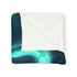 Aurora in Shape of Serpent above Forest Plush Fleece Throw Blanket