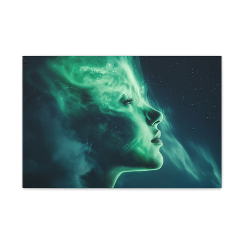 Aurora in the Shape of Human — 24×16 Canvas Wall Art — Front Gallery-Wrapped Canvas View