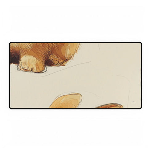 Cute Baby Bunny Rabbit Storybook Art — XXL Gaming Desk Mat — Full Top-Down Artwork View