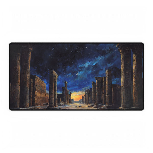 Babylon Ancient City Night Starry Sky Painting (Edition IV) — XXL Gaming Desk Mat — Full Top-Down Artwork View