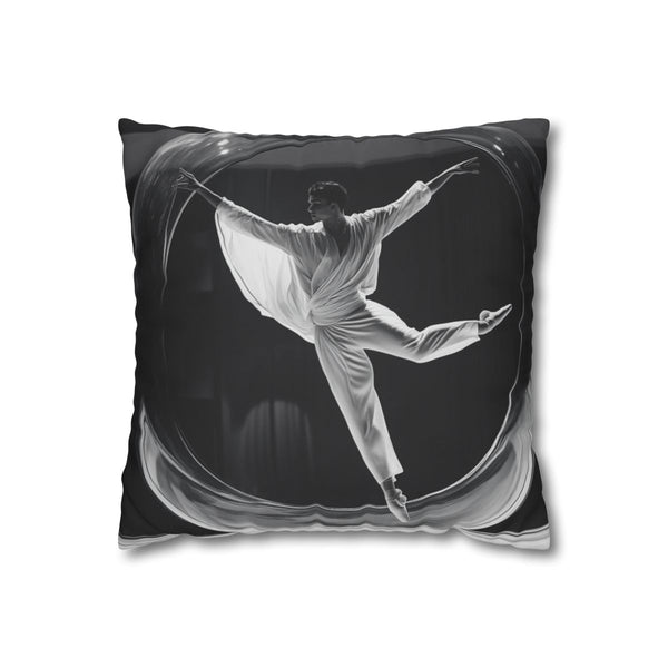 Ballet Dancer Spinning Through Gravity (Edition II) — Double-Sided Cushion Cover — Front Double-Sided Cushion View