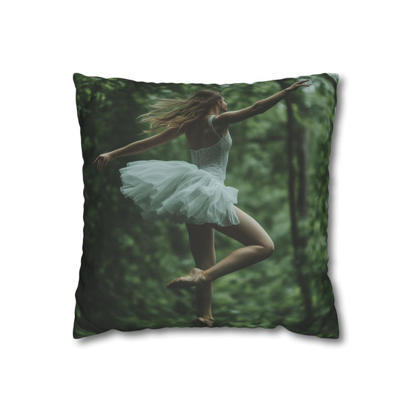 Ballet Dancer Spinning Through Gravity (Edition III) — Double-Sided Cushion Cover — Front Double-Sided Cushion View