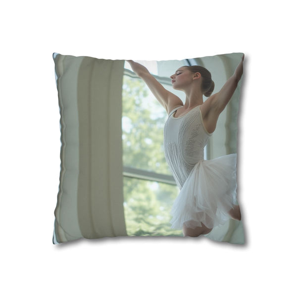 Ballet Dancer Spinning Through Gravity (Edition IV) — Double-Sided Cushion Cover — Front Double-Sided Cushion View