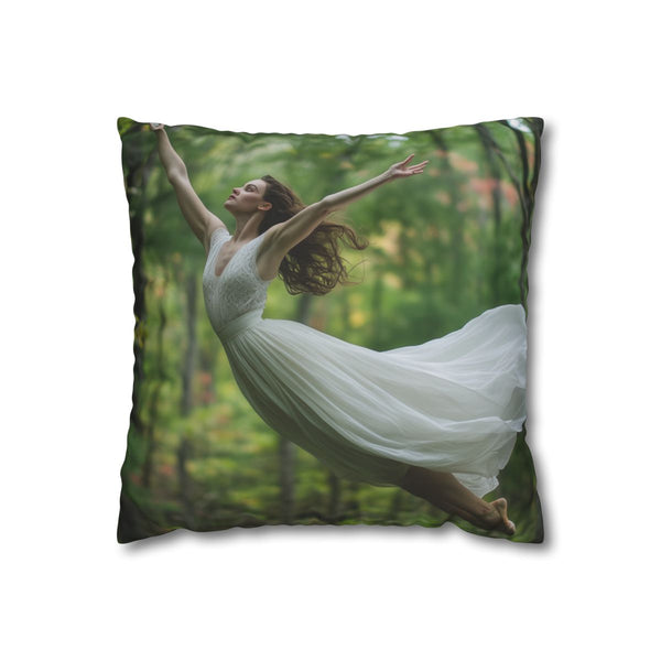 Ballet Dancer Spinning Through Gravity (Edition V) — Double-Sided Cushion Cover — Front Double-Sided Cushion View
