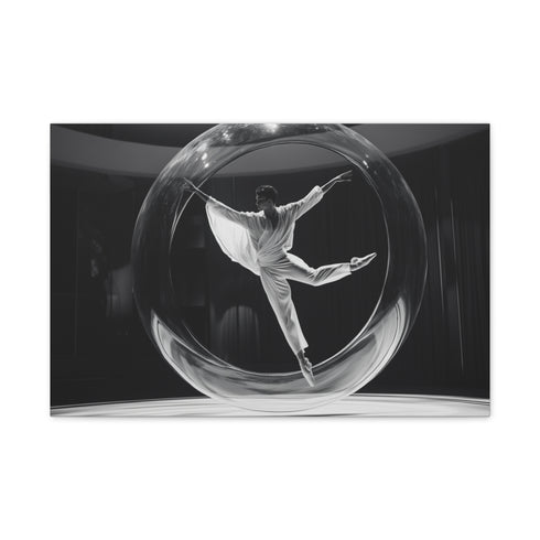Ballet Dancer Spinning Through Gravity — Canvas Wall Art — Front Gallery-Wrapped Canvas View