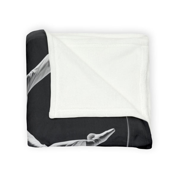 Ballet Dancer Spinning through Gravity Plush Fleece Throw Blanket