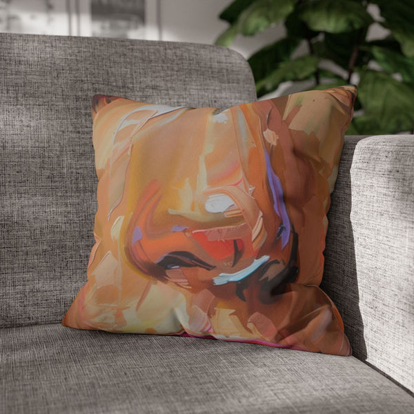 Barbie Painting — Double-Sided Cushion Cover — Sofa & Armchair Living Room Lifestyle View
