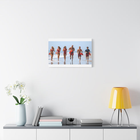 Baywatch Cast — Stretched Canvas Wall Art — Living Room Wall Lifestyle View