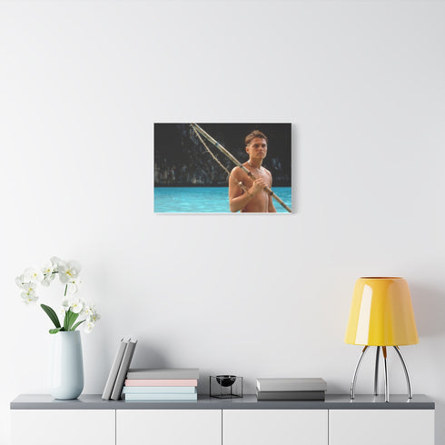 Beach Leonardo Dicaprio — Stretched Canvas Wall Art — Living Room Wall Lifestyle View