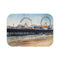 Beach Pier — Non-Slip Bath Mat — Top-Down Velvet Microfibre Artwork View