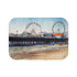Beach Pier — Non-Slip Bath Mat — Top-Down Velvet Microfibre Artwork View