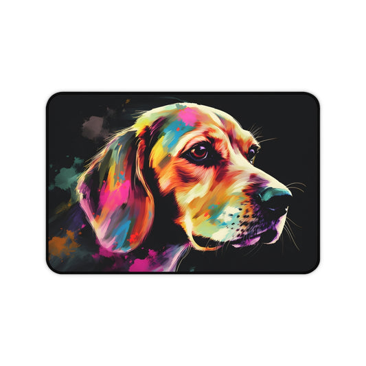 Beagle Bliss Desk Mat: Cute & Cozy Work Companion