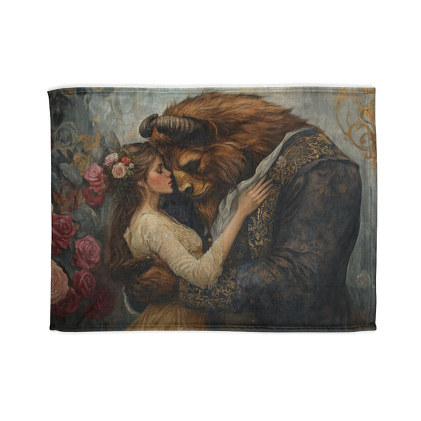 Beauty and the Beast — Plush Fleece Throw Blanket — Full Flat Artwork View