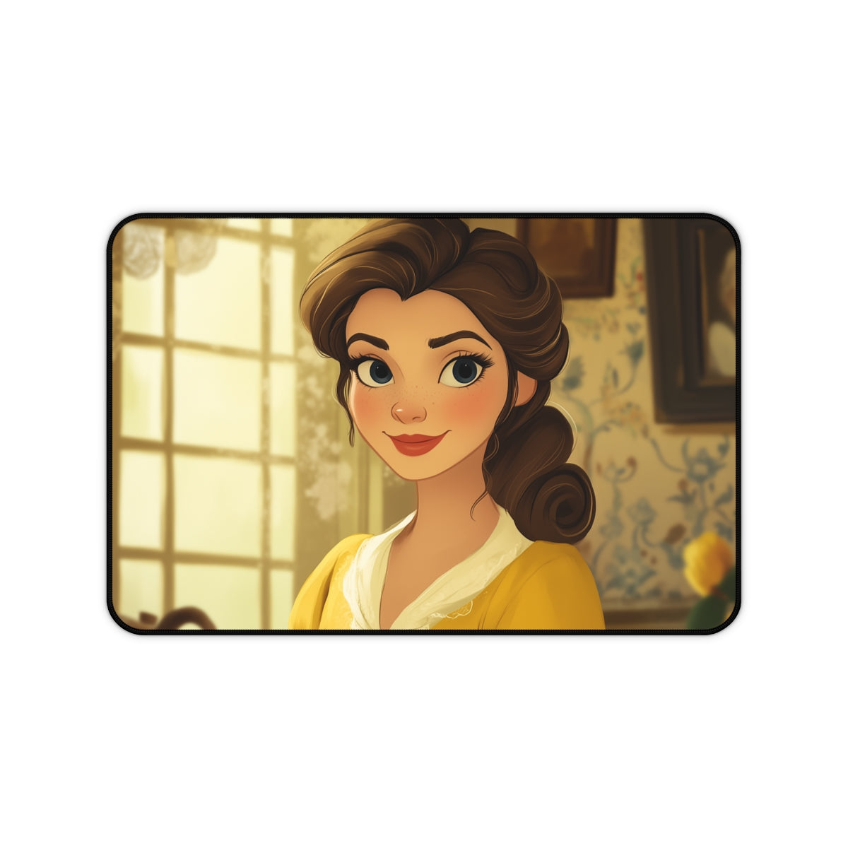 "Belle Beauty and the Beast Desk Mat - Enchanting Work Station Essential!"